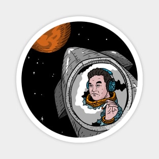 Elon Musk Rides Starship To Mars Fan Artwork Transparent Background Magnet